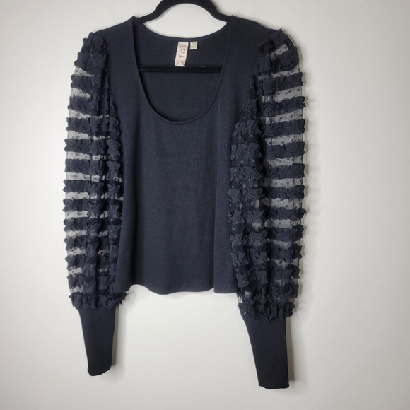 Dolan (Anthropologie) Ruffle-Sleeve Top - Picture 3 of 10